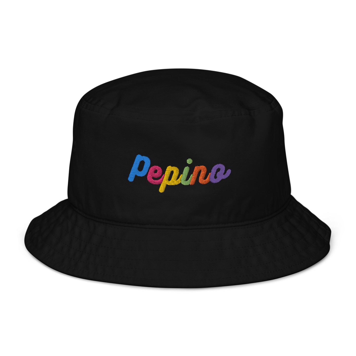 Pepino Rainbow Text Bucket Hat