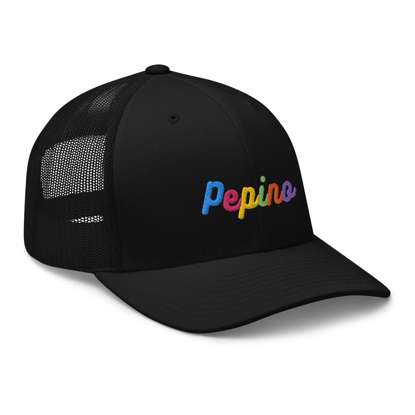 Pepino Rainbow Text, Trucker Cap